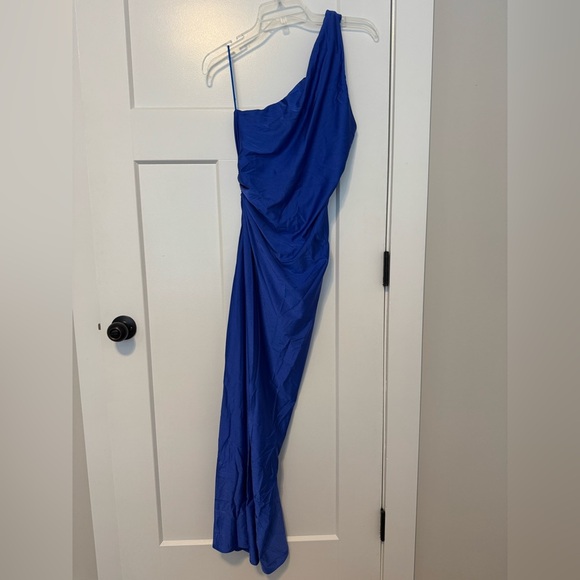 Baobab celele dress  Elegant Blue One-Shoulder Dress - Picture 6 of 8